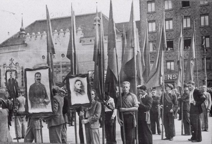Miiting Tallinnas 24. juulil 1940. aastal. Foto: Rahvusarhiiv