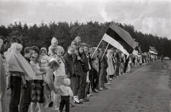 Der Baltische Weg. Foto: Estnisches Nationalarchiv, Harald Lepikson