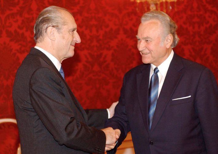 President Rüütel kohtumas president Klestiliga. Foto: Kaimbacher