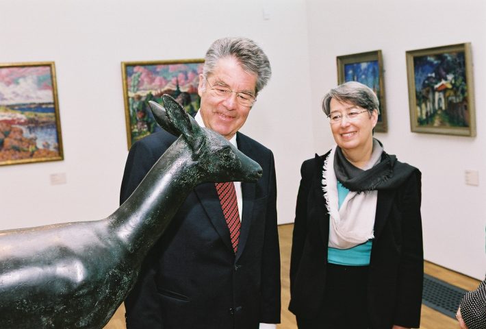 Bundespräsident Heinz Fischer mit seiner Frau Margit Fischer im Kunstmuseum KUMU, Foto: Archiv des Außenministeriums, Erik Peinar