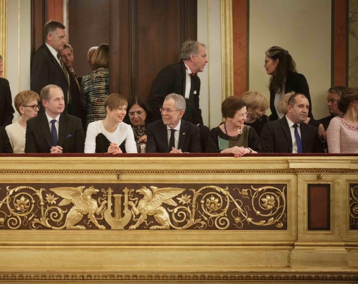 Die Präsidenten Kersti Kaljulaid und Alexander Van der Bellen bei einem Konzert im Wiener Musikverein. Foto: Facebook-Seite des österreichischen Präsidenten